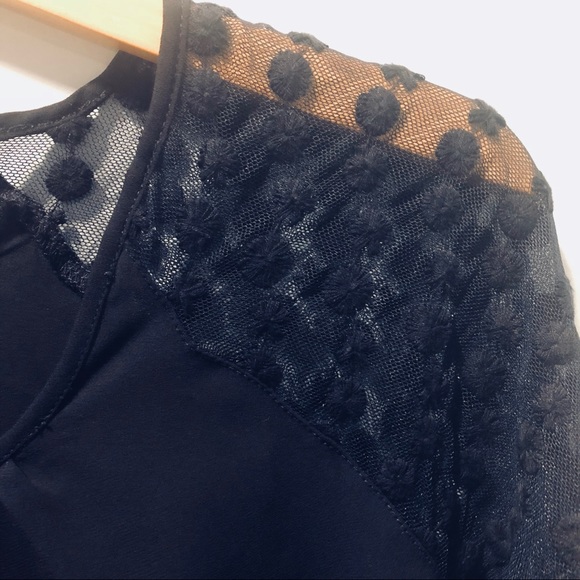 🌵Adrianna Papell | Navy Rosette Sleeve Blouse - Picture 3 of 7